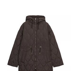 Zara Quilted Hooded Puffer Jacket